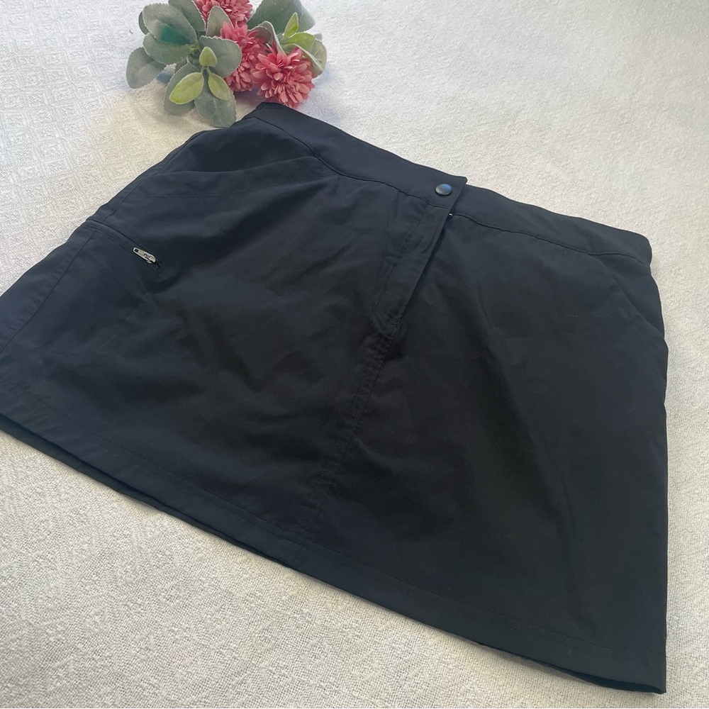 32‎ Degrees Black Performance Tech Skort with Inner Shorts~ Size L ~ Tennis